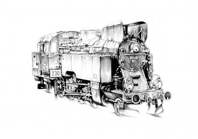 Vintage-Dampflokomotive von Kulik