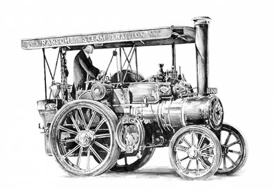 Vintage-Dampftraktor von Kulik