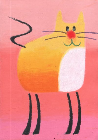 Verspielte orange Katze von Kulik