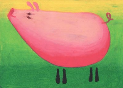 Verspieltes rosa Schwein von Kulik