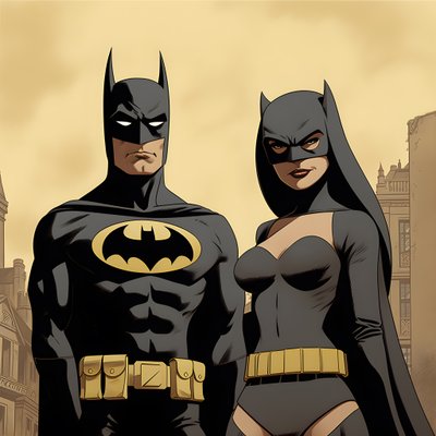 Batman und Catwoman von Kurt Heppke