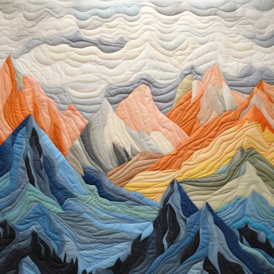 Gesteppte Bergkette 3 von Kurt Heppke