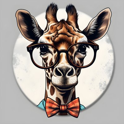 Giraffe mit Brille 1 von Kurt Heppke