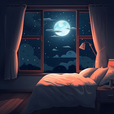 Szene eines großen Fensters in einem Schlafzimmer der unteren Ebene von Kurt Heppke