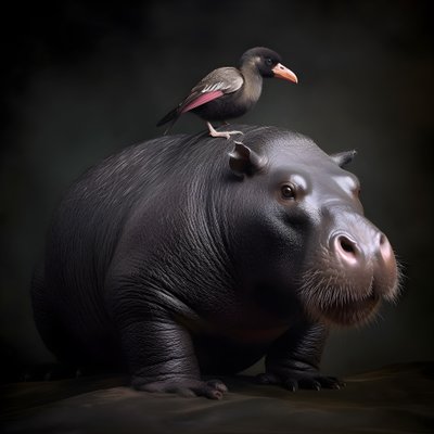 Wasserschwein gemischt mit einem Silberrücken-Gorilla von Kurt Heppke