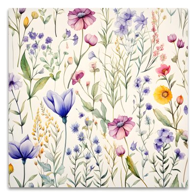 Aquarell Boho Blumenwiesen 4 von Kurt Heppke