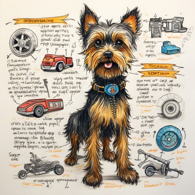 Eine Erklärung für einen mechanischen Yorkie-Hund von Kurt Heppke