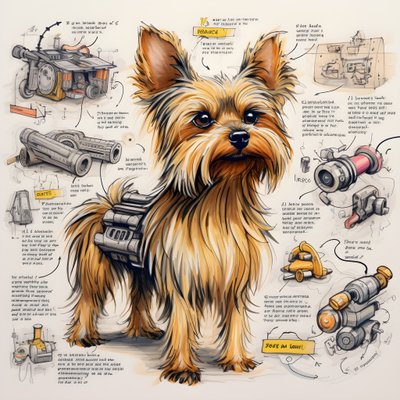 Eine Erklärung für einen mechanischen Yorkie-Hund von Kurt Heppke