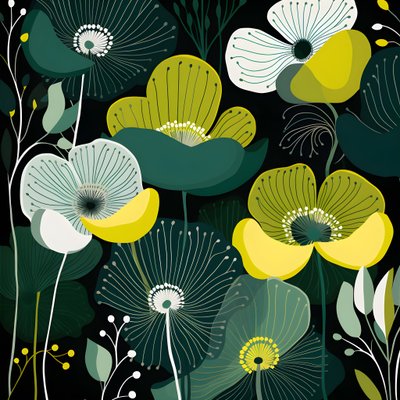 zeitgenössische abstrakte Formen Marimekko 4 von Kurt Heppke