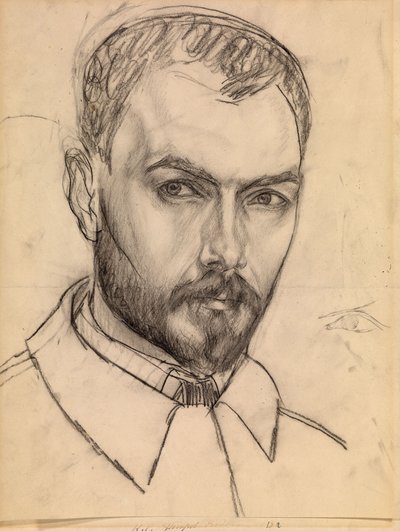 Selbstporträt, ca. 1913 von Kuzma Sergeevich Petrov Vodkin