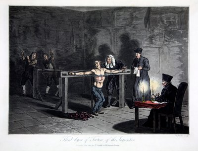 Dritte Stufe der Folter der Inquisition, 1813 von LC Stadler