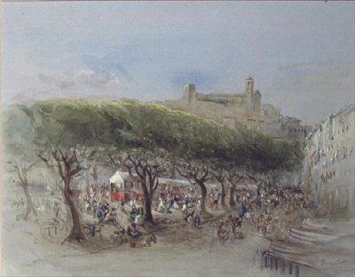 Der Markt, Cannes von Lady Honoria Cadogan