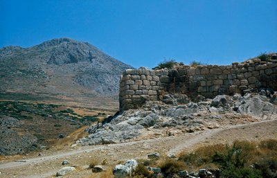 Die Mauern der Akropolis: Stätte der antiken Stadt Mykene von Late Helladic Period Mycenaean