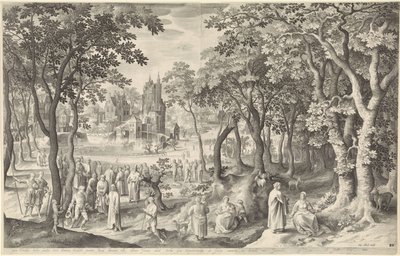 Landschaft mit Ruine eines runden Tempels von Laurens Barata