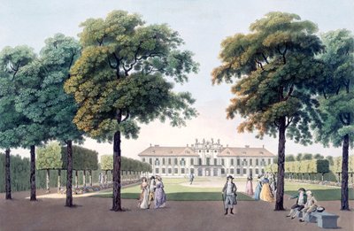 Ansicht des Schlosses der Freude in Hetzendorf, Wien, 1790er Jahre von Laurenz Janscha