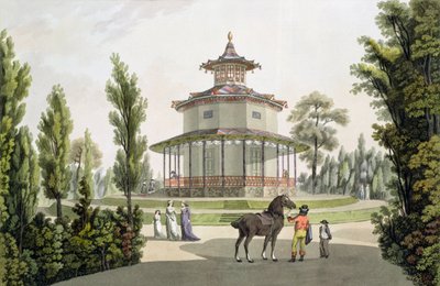 Blick auf das chinesische Sommerhaus, Schloss Lichtenstein in Eisgrub, graviert von Johann Ziegler, 1792 von Laurenz Janscha
