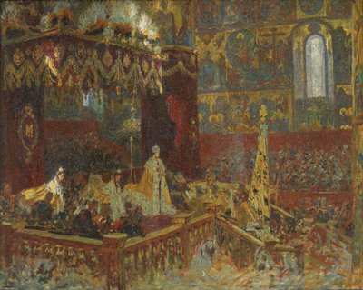 Die Krönungszeremonie von Zar Nikolai II. in Moskau (Skizze) von Laurits Regner Tuxen