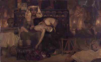 Der Tod des Erstgeborenen des Pharao (Ex. 12:29) von Lawrence Alma Tadema
