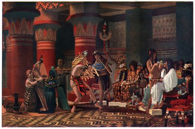 Zeitvertreib im alten Ägypten vor dreitausend Jahren, Illustration aus 