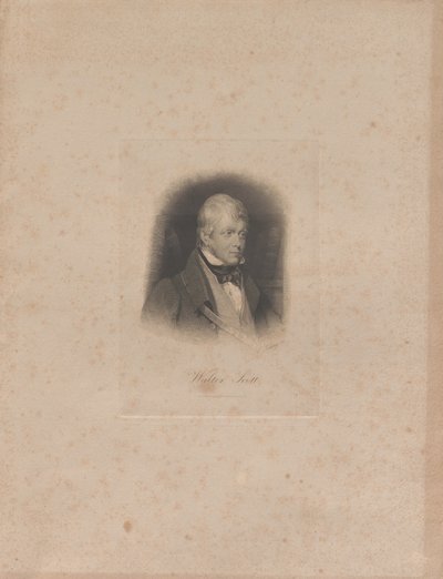 Porträt des historischen Romanautors und Dichters Sir Walter Scott 1771-1832 von Lazarus Gottlieb Sichling