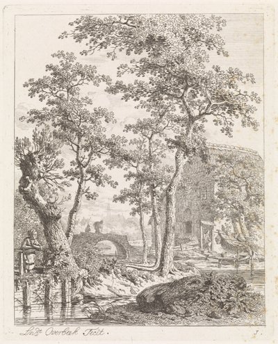Bauernhof am Wasser von Leendert Overbeek