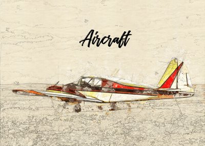 Luftfahrt Skizze von Lembayung senja studio [Vintage Poster]