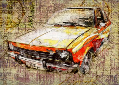 Vintage Auto Kunst von Lembayung senja studio [Vintage Poster]