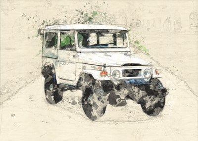 Vintage Offroad Skizze von Lembayung senja studio [Vintage Poster]