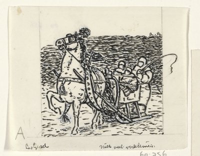Pferdeschlitten von Leo Gestel (signed by artist)