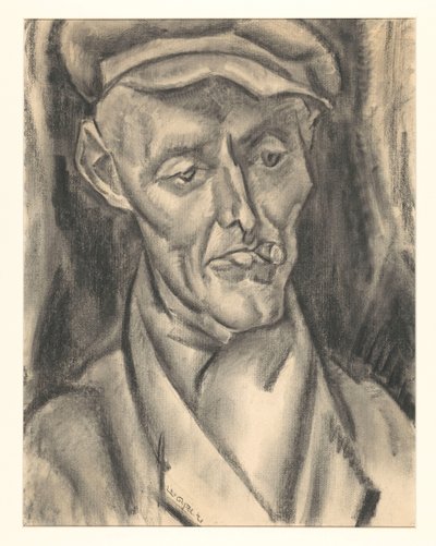 Mann mit Mütze und Zigarre von Leo Gestel (signed by artist)