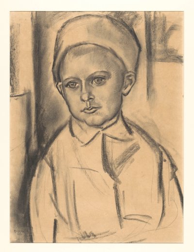 Porträt eines unbekannten Jungen von Leo Gestel (signed by artist)