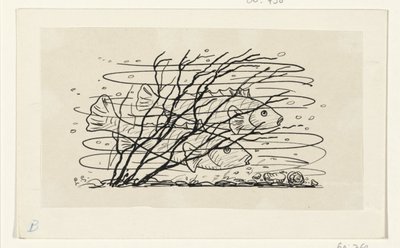 Zwei Fische im Wasser von Leo Gestel (signed by artist)