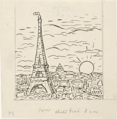 Ansicht des Eiffelturms in Paris von Leo Gestel