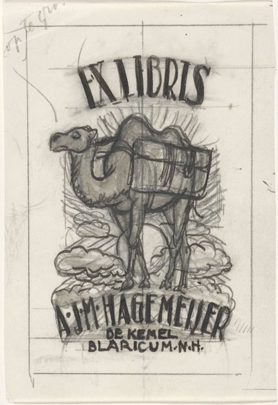 Entwurf für ein Ex Libris von Antonius Johannes Maria Hagemeijer von Leo Gestel
