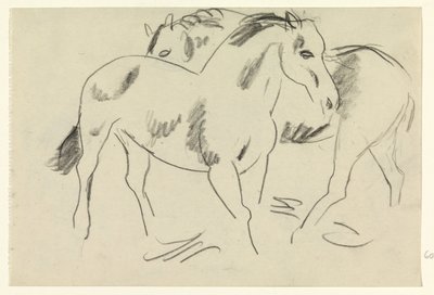 Zwei Pferde von Leo Gestel