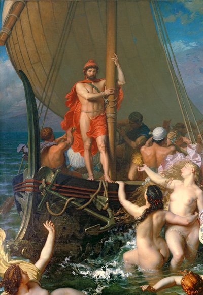 Odysseus und die Sirenen (Detail) von Leon Auguste Adolphe Belly