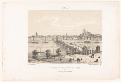 Blick auf Orléans vom linken Ufer der Loire von Leon Auguste Asselineau