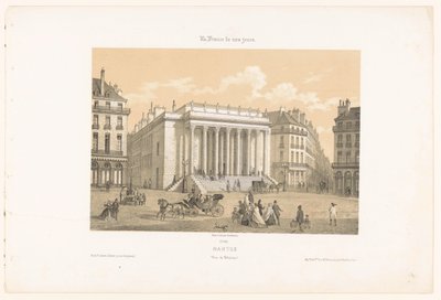 Blick auf das Théâtre Graslin in Nantes von Leon Auguste Asselineau