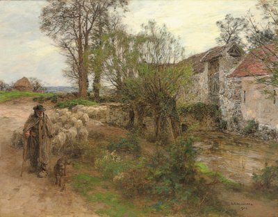 Ausgang der Herde von der Chailly-Straße von Leon Augustin Lhermitte