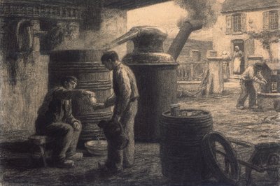 Die Brennerei, ca. 1872 von Leon Augustin Lhermitte