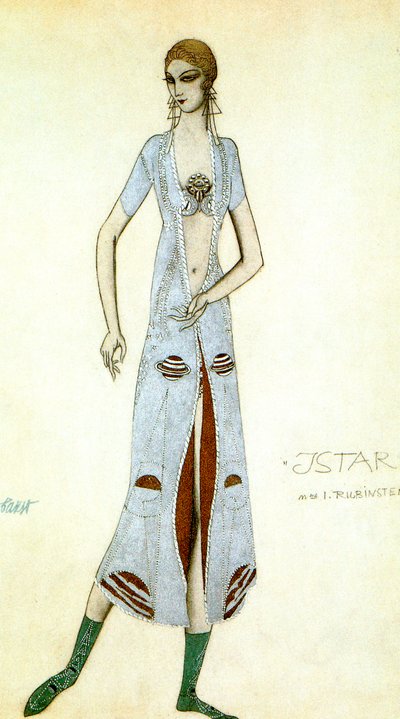 Kostümentwurf für Ida Rubinstein als Ishtar, 1924 von Leon Bakst