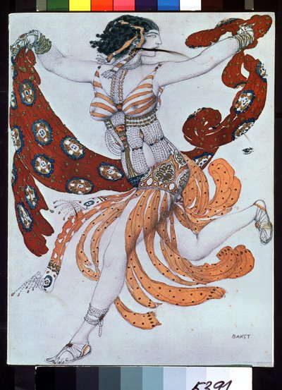Kostümentwurf für das Ballett Cleopatra von A. Arensky von Leon Bakst