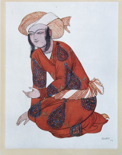 Kostümentwurf für das Ballett Scheherazade von N. Rimski-Korsakow, 1922 von Leon Bakst