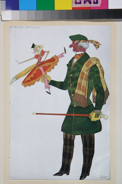 Der Engländer, Kostüm für das Ballett „Die magische Spielzeugladen“ von Gioachino Rossini von Leon Bakst