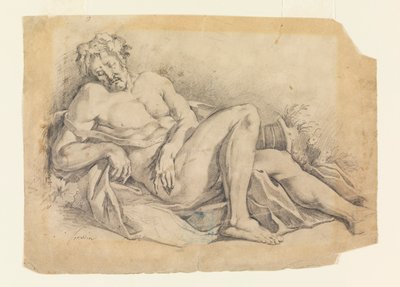 Bacchus schlafend (nach Poussin) von Leon Dabo