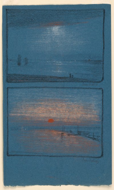Zwei Abendlandschaften von Leon Dabo