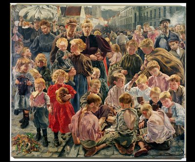 Die Zeitalter des Arbeiters (zentraler Teil eines Triptychons) von Leon Henri Marie Frederic