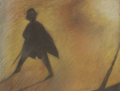 Das Ende eines schönen Tages, Figur im Gegenlicht von Leon Spilliaert