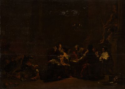 Pashur schlägt Jeremia im Tempel, um 1648 von Leonaert Bramer