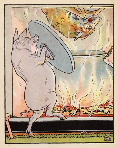 Illustration für Die drei kleinen Schweinchen von Leonard Leslie Brooke